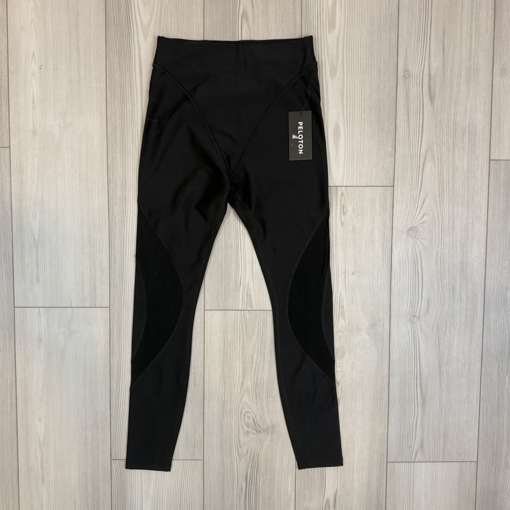 NWT Peloton‎ X Robin Arzon XS Merit Full Length Mixed Media Black Leggings